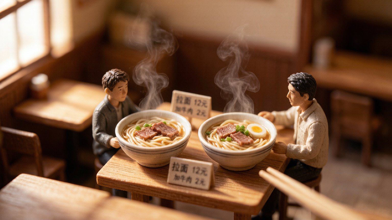 带我的师傅走那天，请我吃了碗拉面